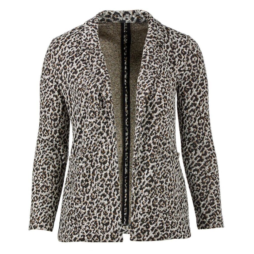 Dex Leopard Print Open Cardigan Jacket, Sz XS/S